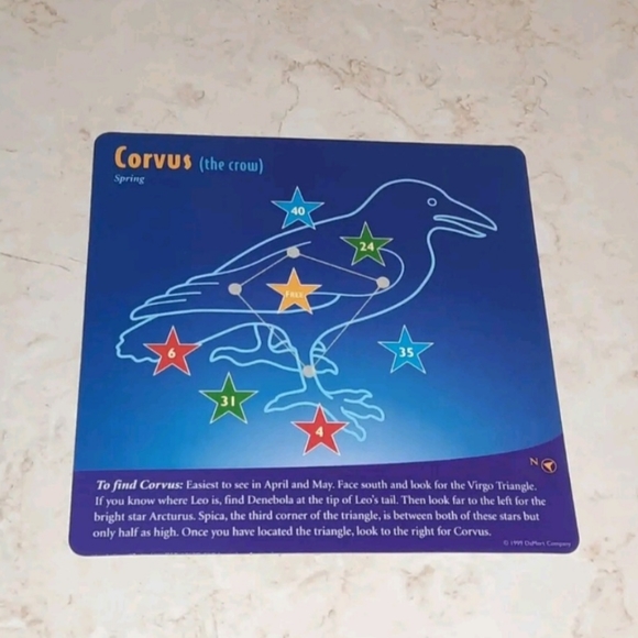 CORVUS The Crow Glow In The Dark CARD Stargo Game Replacement Piece - Picture 2 of 4